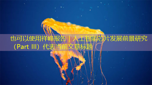祥峰报告|人工智能芯片发展前景研究(Part III) 祥峰报告|人工智能芯片发展前景研究(Part III)