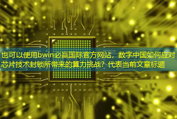 bwin必赢国际官方网站,数字中国如何应对芯片技术封锁所带来的算力挑战? bwin必赢国际官方网站,数字中国如何应对芯片技术封锁所带来的算力挑战?