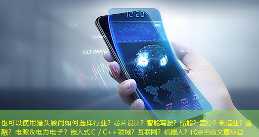 猎头顾问如何选择行业?芯片设计?智能驾驶?储能?医疗?制造业?金融?电源&电力电子?嵌入式C/C++领域?互联网?机器人? 猎头顾问如何选择行业?芯片设计?智能驾驶?储能?医疗?制造业?金融?电源&电力电子?嵌入式C/C++领域?互联网?机器人?