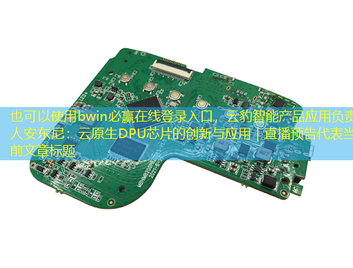 bwin必赢在线登录入口，云豹智能产品应用负责人安东尼：云原生DPU芯片的创新与应用｜直播预告